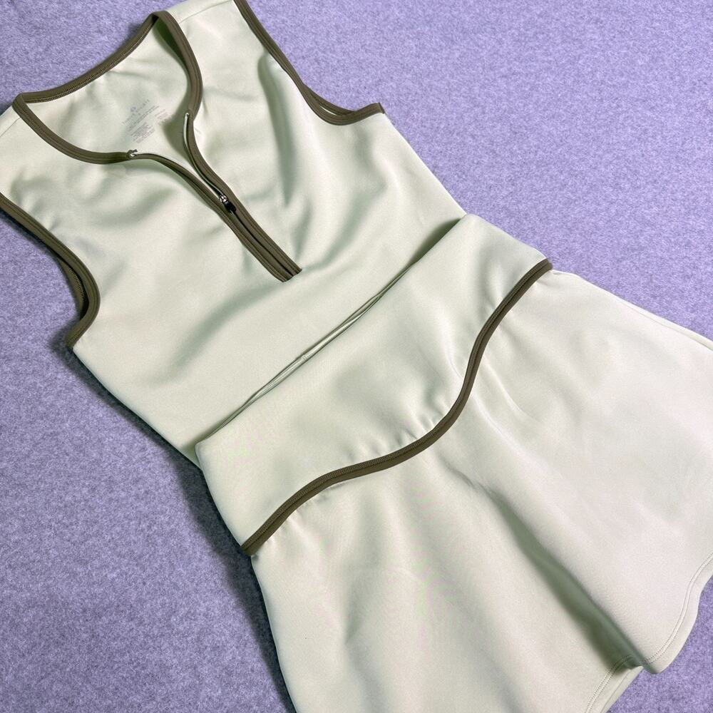 Thrive Societe Skort and Tank Matching Set Golf Tennis Size S Mint/Olive Green